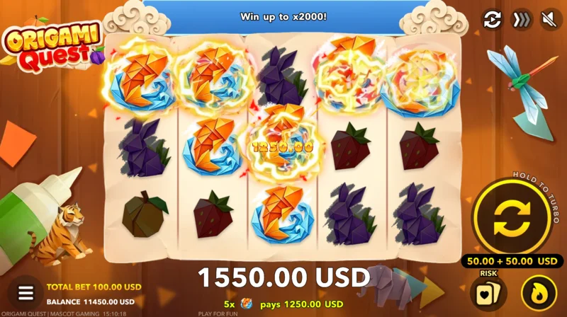 Origami Quest – duża wygrana w grze podstawowej